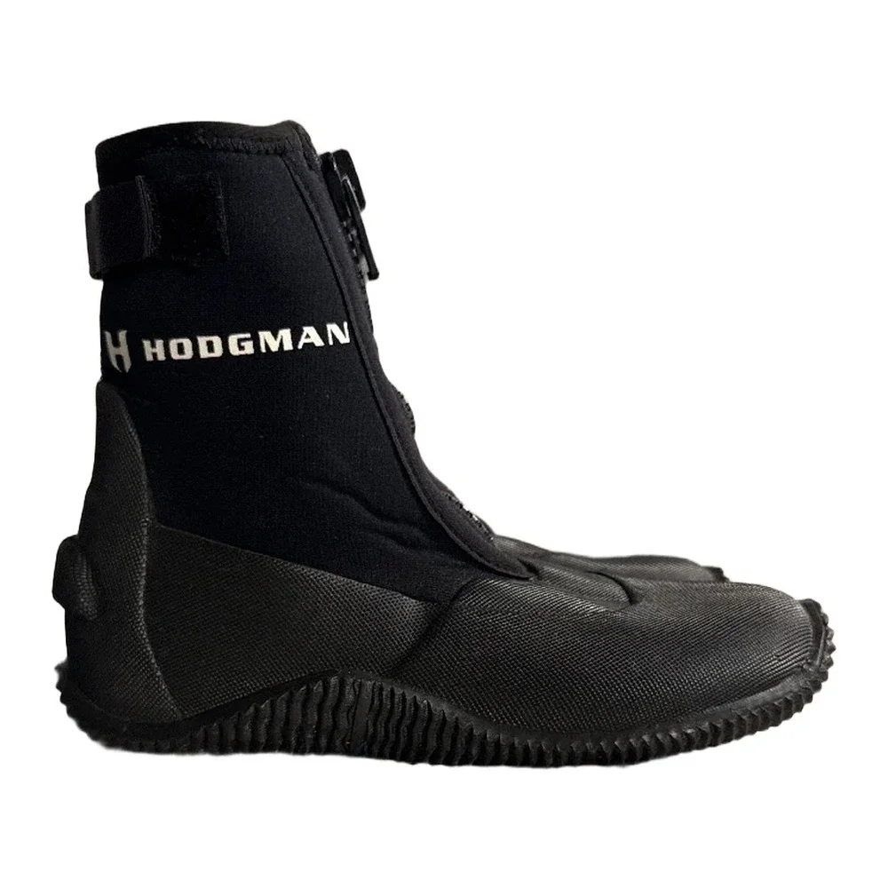 Hodgman Neoprene Wading Boots Mens 8 Black Zip Up Fishing Shoes B37595-NEO